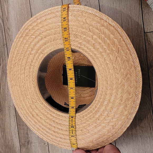 JANESSA LEONE Elsa Natural Womens Small Straw Boater Hat NEW‎ - Picture 12 of 12
